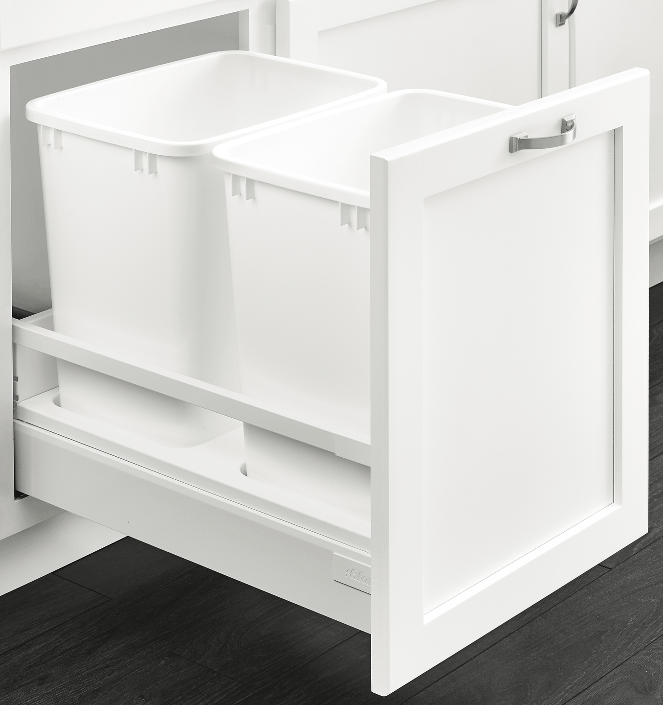 Rev-A-Shelf 2-Tier White Plastic Adjustable Height Pie-cut Cabinet